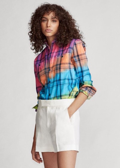 Women's Polo Ralph Lauren Cotton Madras Shirts | 836120KLA